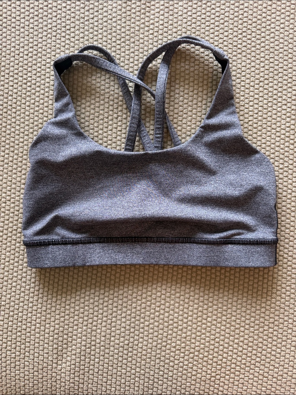 lululemon athletica Heather Gray Strappy Sports Bra